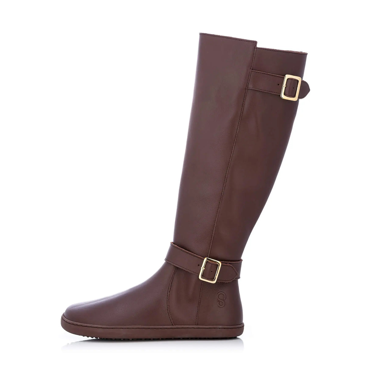 Shapen - Glam Knee Brown Leather - Botas altas barefoot