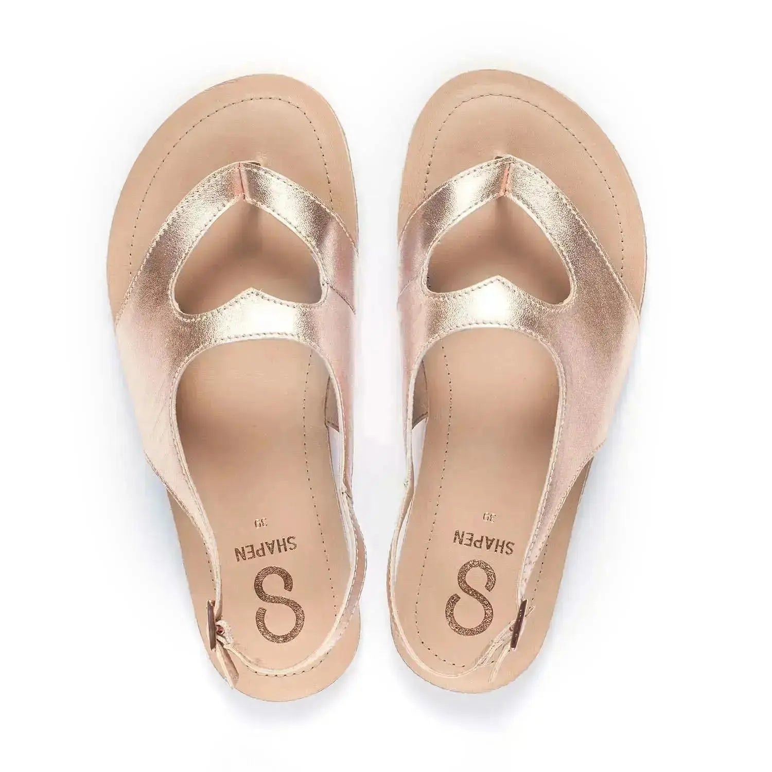 Shapen - Mai 2.0 Rose Gold - Sandalias barefoot oro rosa para mujer