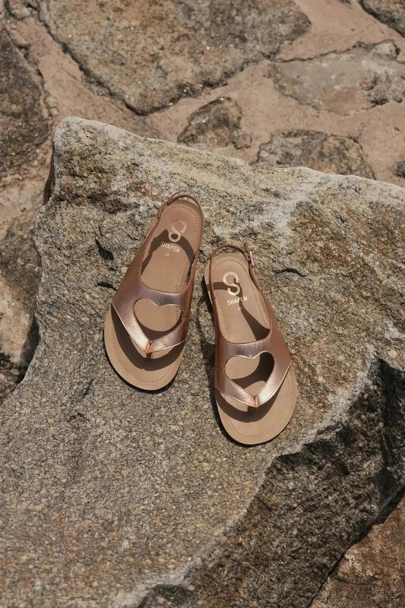 Shapen - Mai 2.0 Rose Gold - Sandalias barefoot oro rosa para mujer