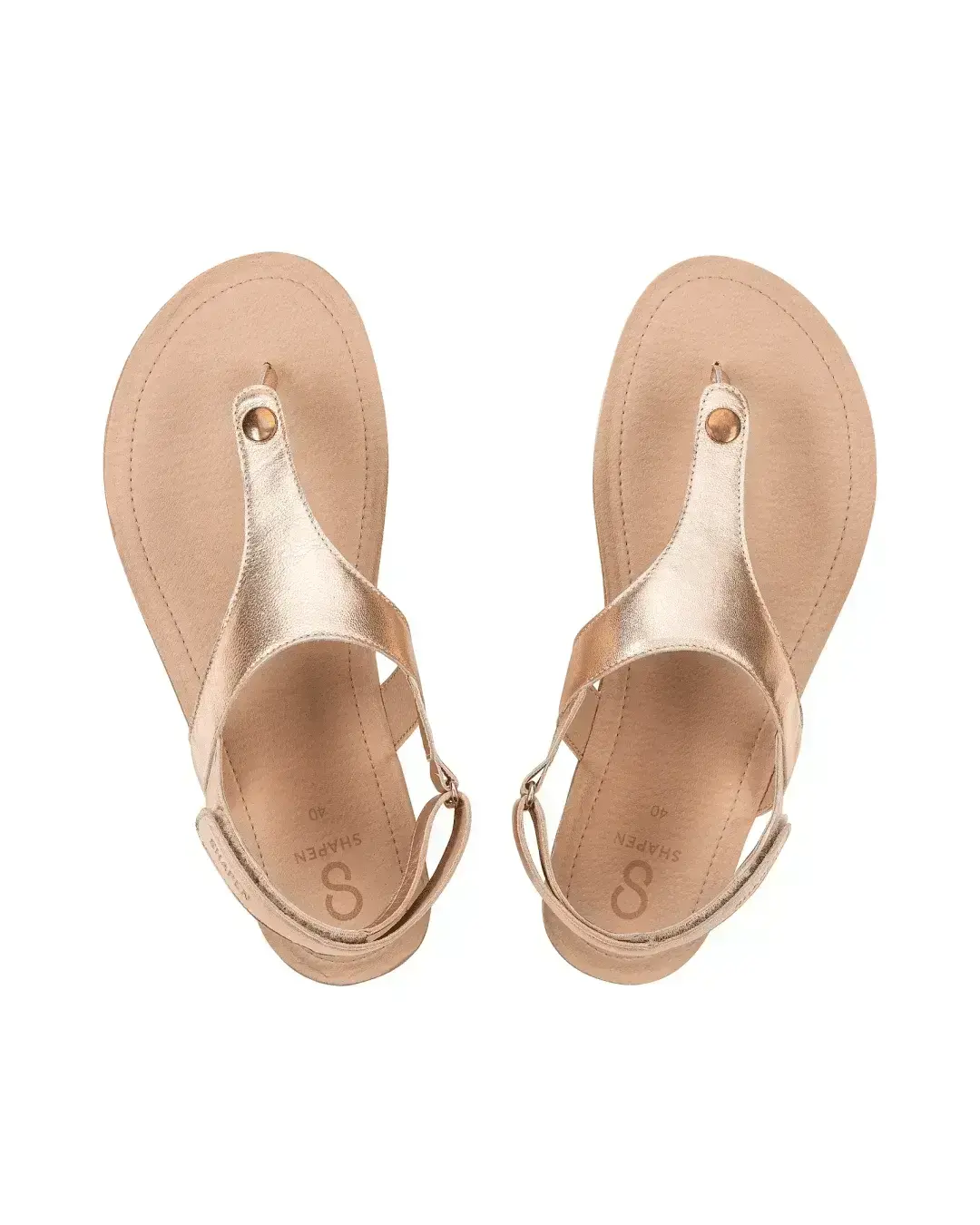 Shapen - Nomad Rose Gold - Sandalias barefoot oro rosa para mujer