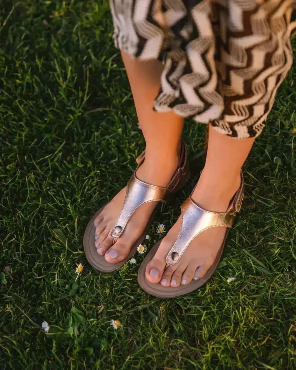 Shapen - Nomad Rose Gold - Sandalias barefoot oro rosa para mujer