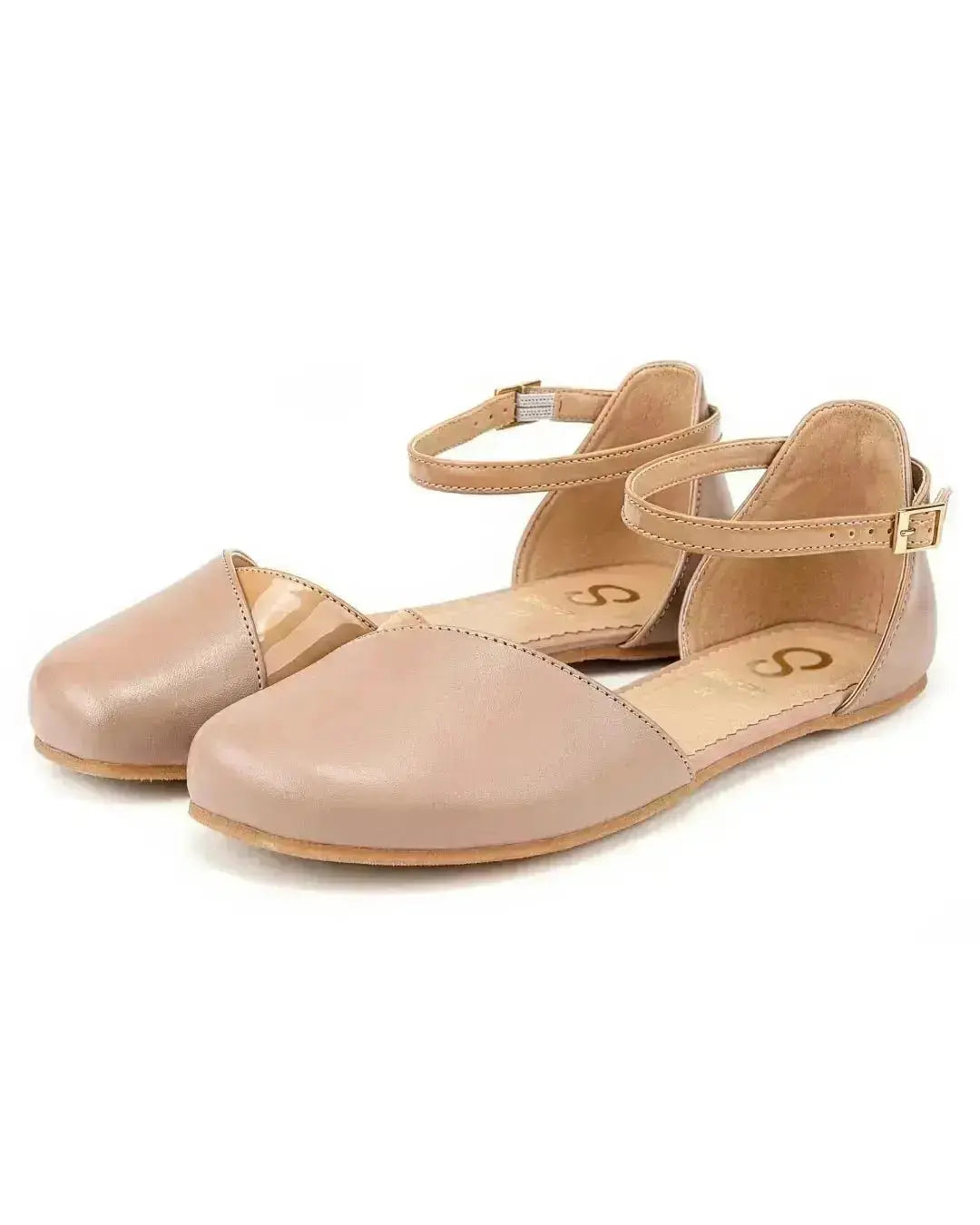 Shapen – Poppy Beige - Bailarinas abiertas barefoot para mujer