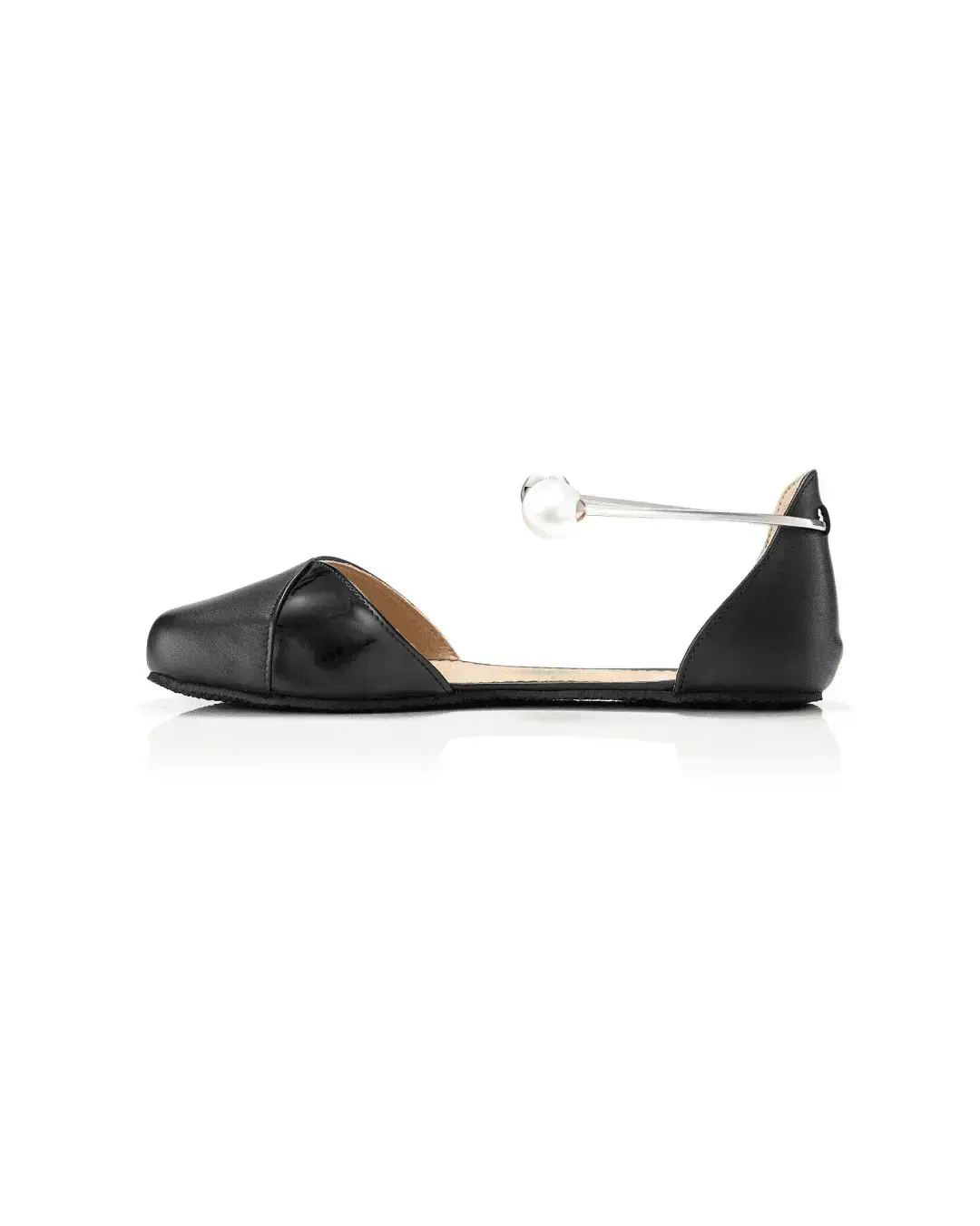 Shapen – Poppy Black - Bailarinas abiertas barefoot negras para mujer
