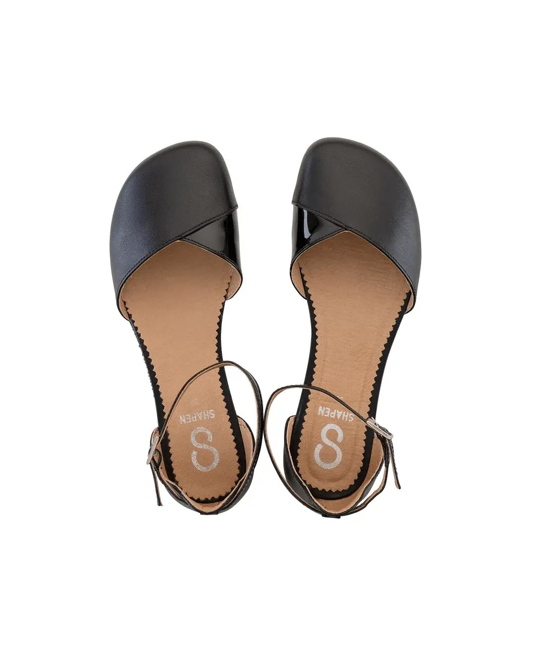 Shapen – Poppy Noir Vegan - Ballerines barefoot ouvertes