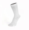 "TOETOE - Chaussettes à doigts mi-mollet - Tailles 35-46 - Blanc"