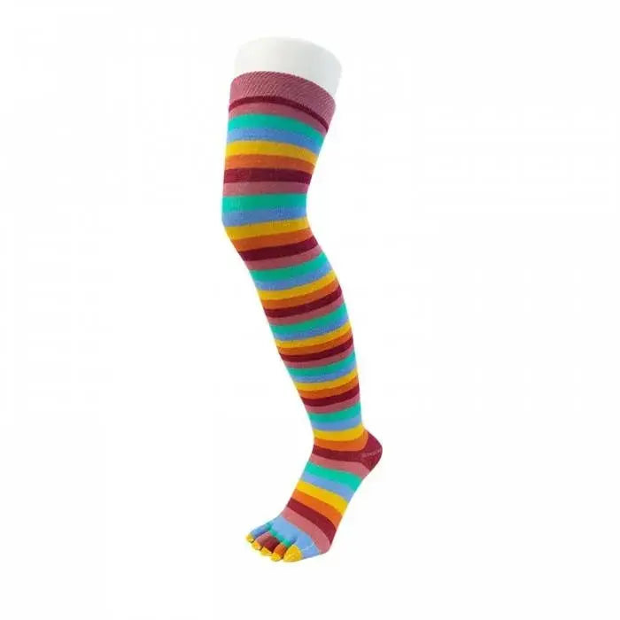 TOETOE Essential Ray - Chaussettes à doigts montantes jusqu'au genou - Taille unique (35-46)