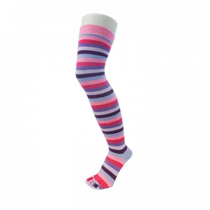 TOETOE Essential Ray - Chaussettes à doigts montantes jusqu'au genou - Taille unique (35-46)