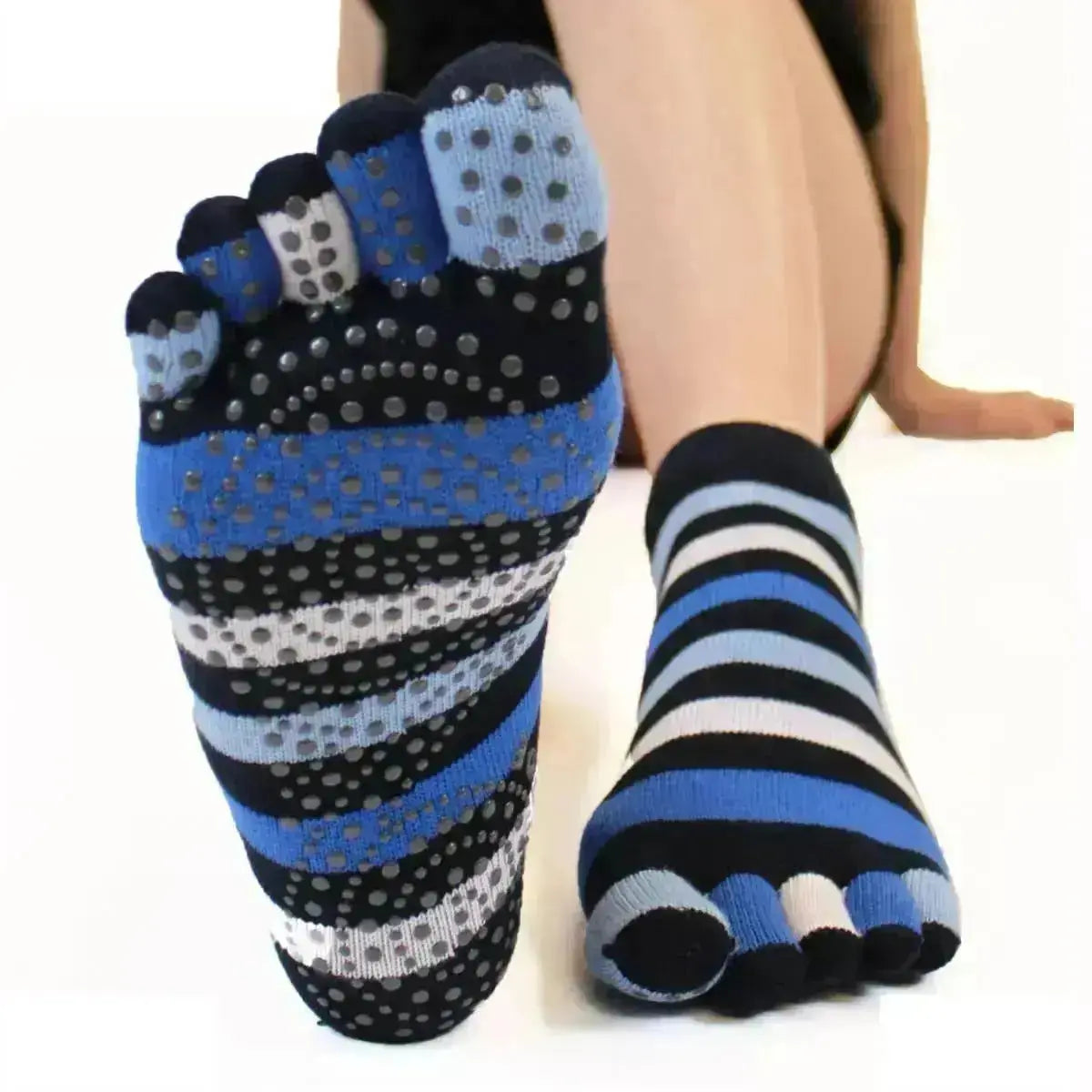 TOETOE - calcetines de dedos para yoga y pilates - Tallas 35-38 / Denim