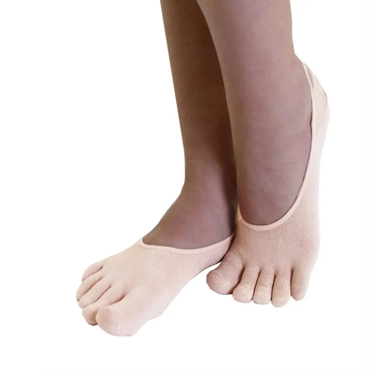 "TOETOE - pieds nus en soie - beige"