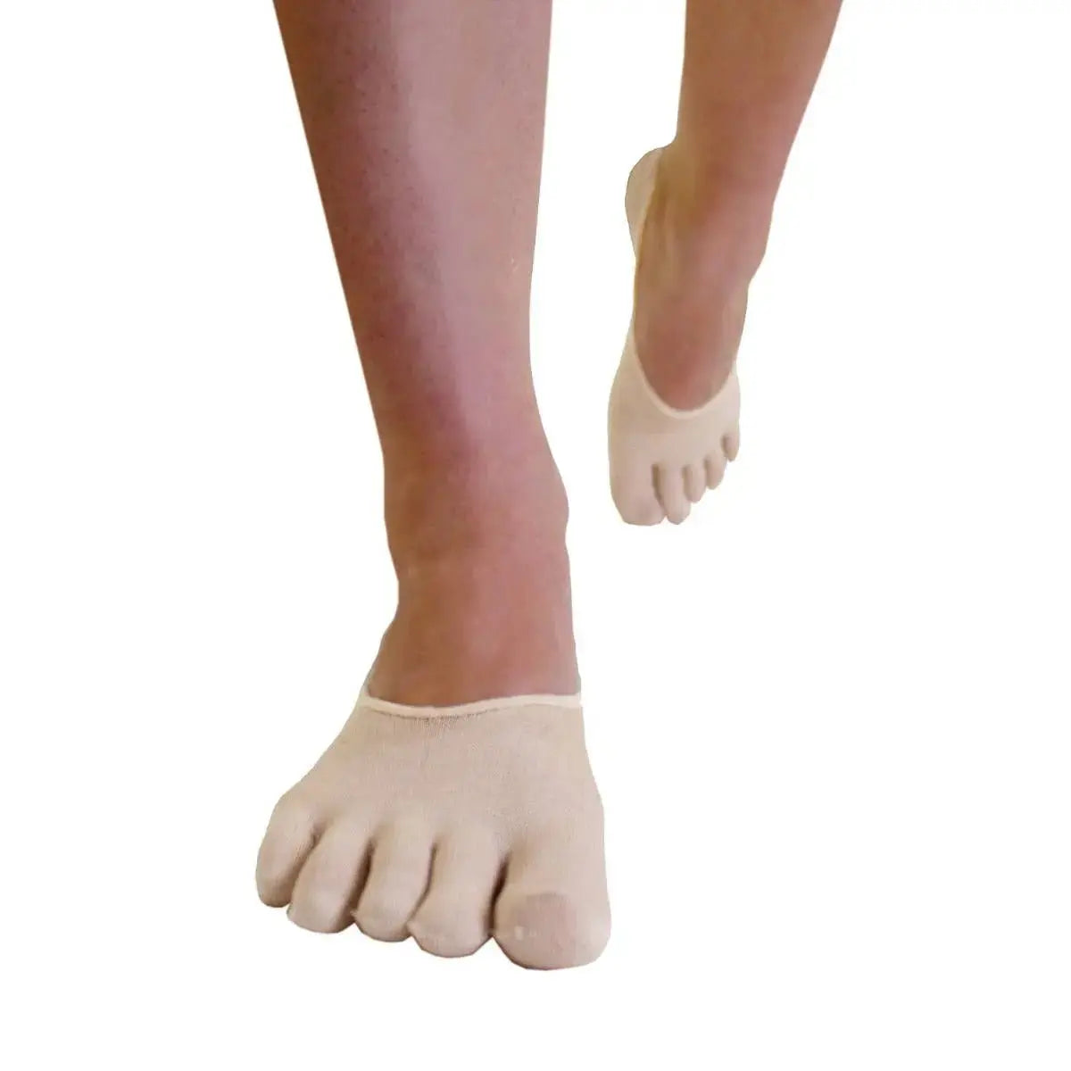 "TOETOE - pieds nus en soie - beige"