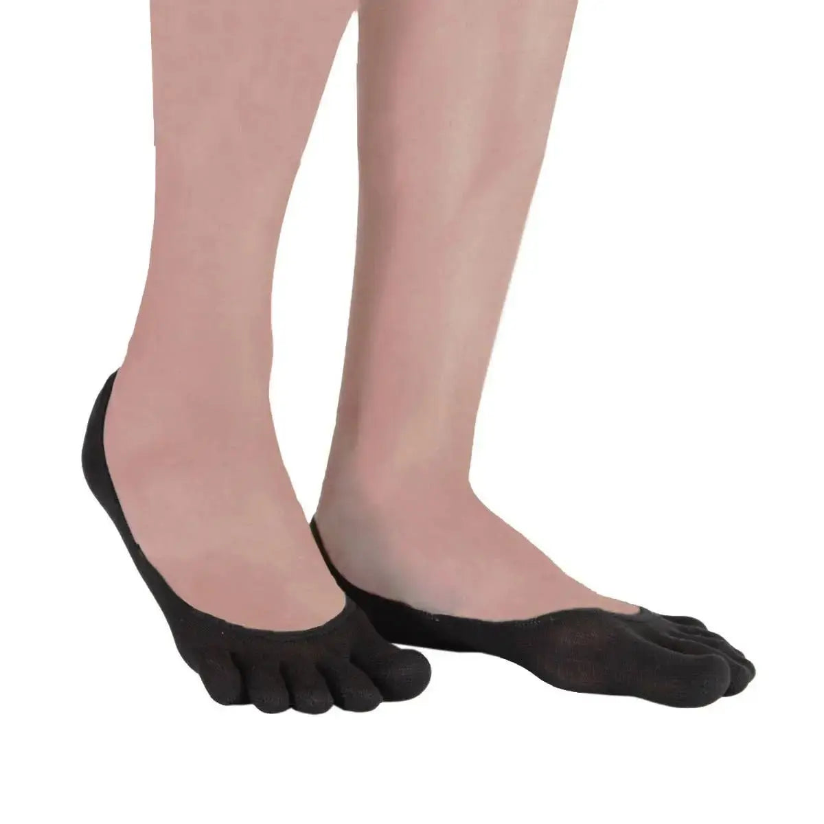 "TOETOE - pieds nus en soie - noir"