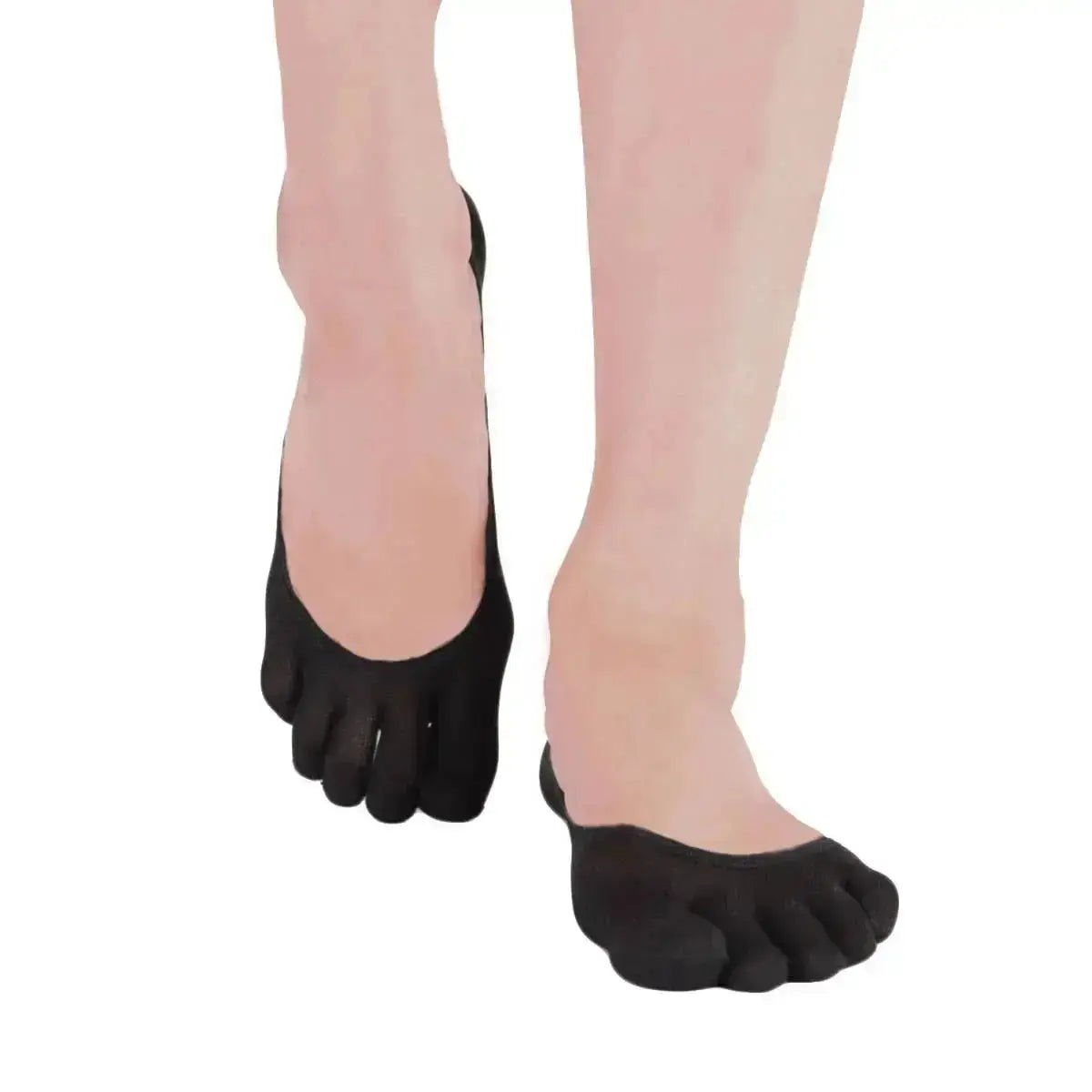 "TOETOE - pieds nus en soie - noir"