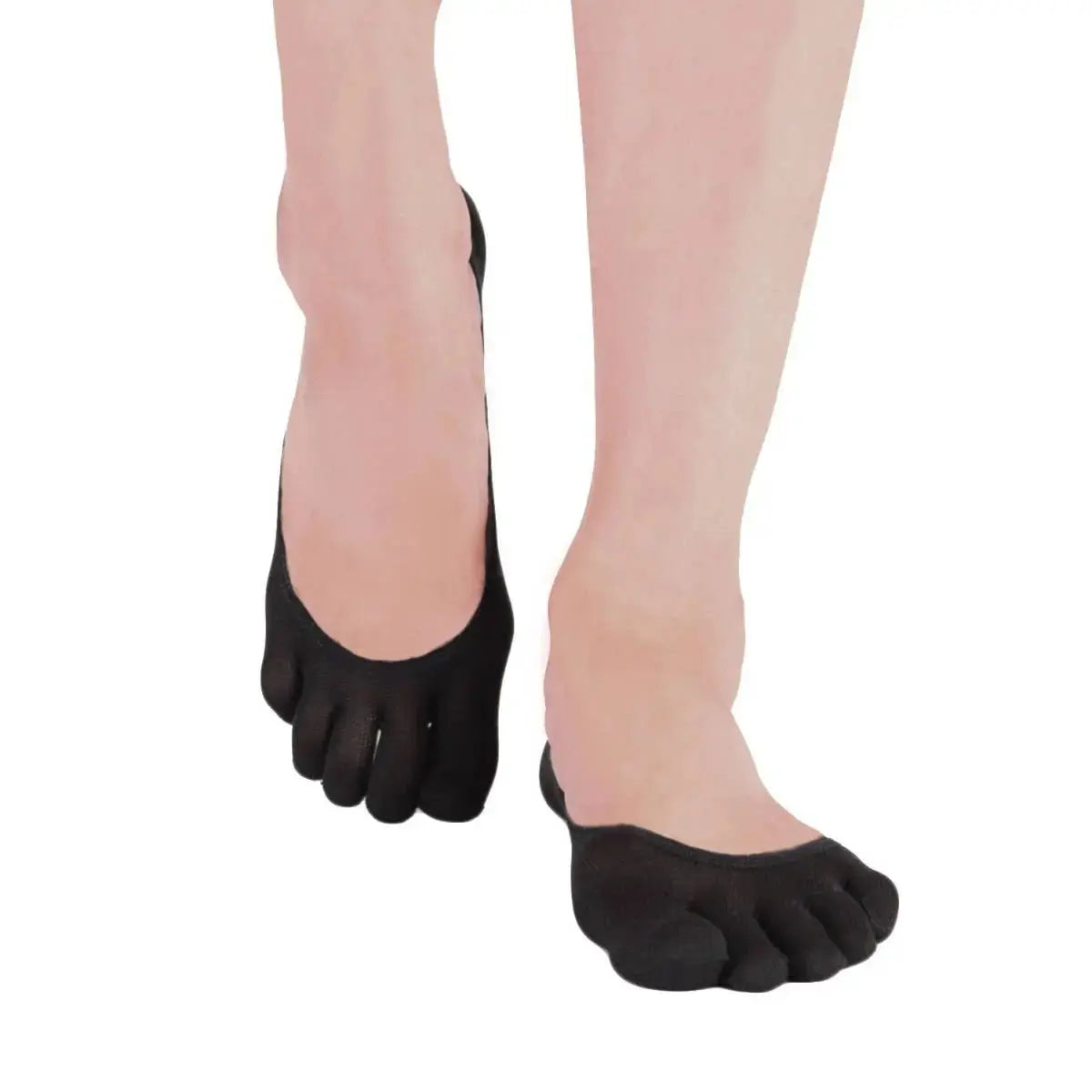 "TOETOE - pieds nus en soie - noir"