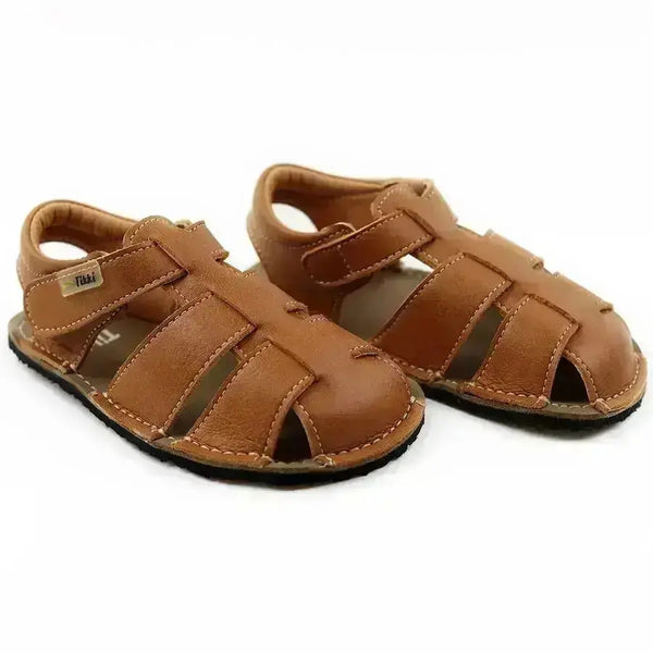 Tikki (Lang.S Barefoot) - Lasta Terra - Sandalias Barefoot de Cuero infantiles marrón