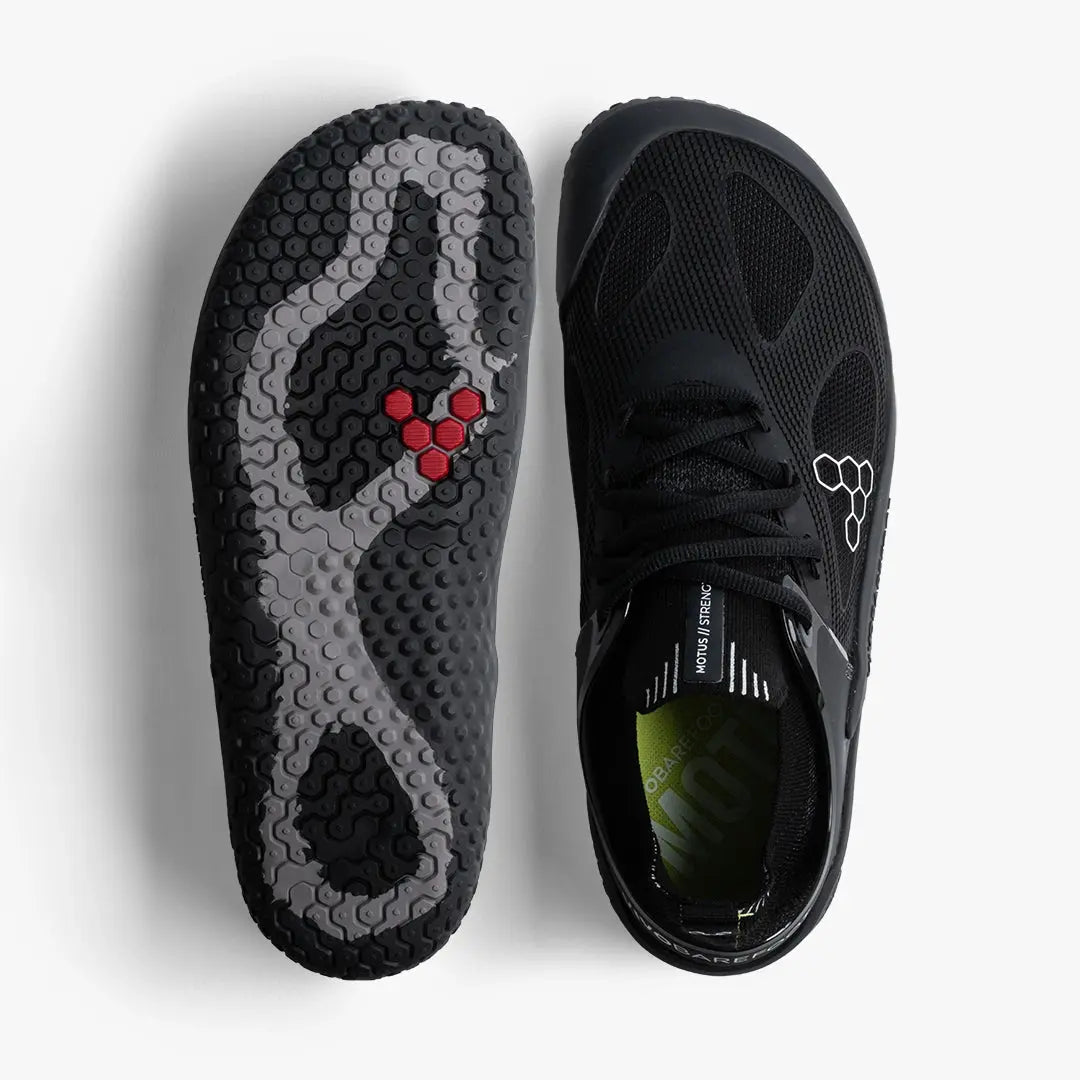 VIVOBAREFOOT - Motus Strength Obsidian/Grey - Deportivas minimalistas para entrenamiento de alto nivel / fuerza
