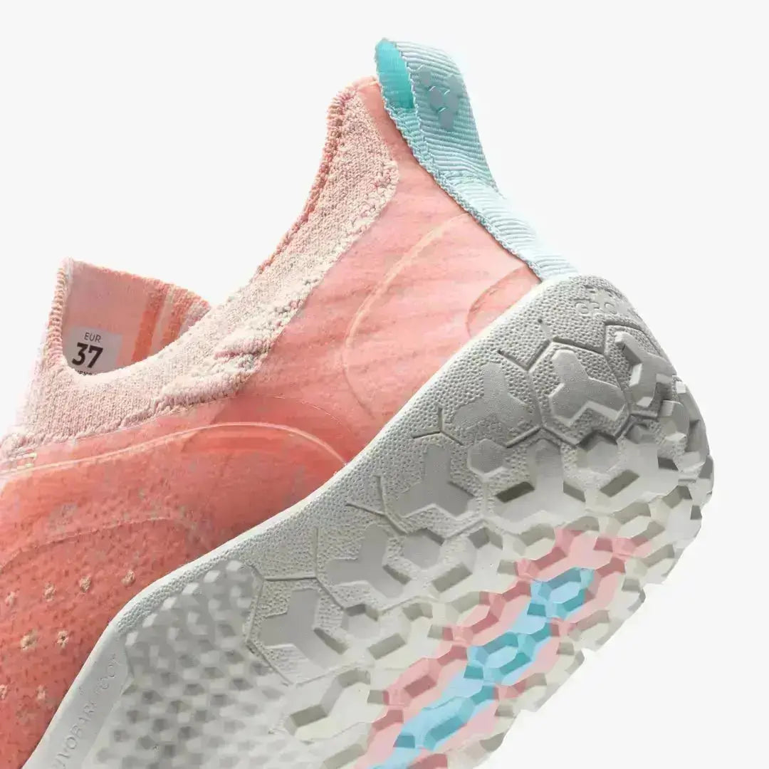 VIVOBAREFOOT - Primus Trail Knit FG Peach Melba - Zapatillas barefoot para trail/entrenamiento/uso diario
