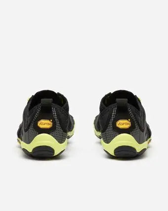 Vibram FiveFingers V-Run Black/Yellow - Zapatillas Barefoot de hombre para running y entrenamiento