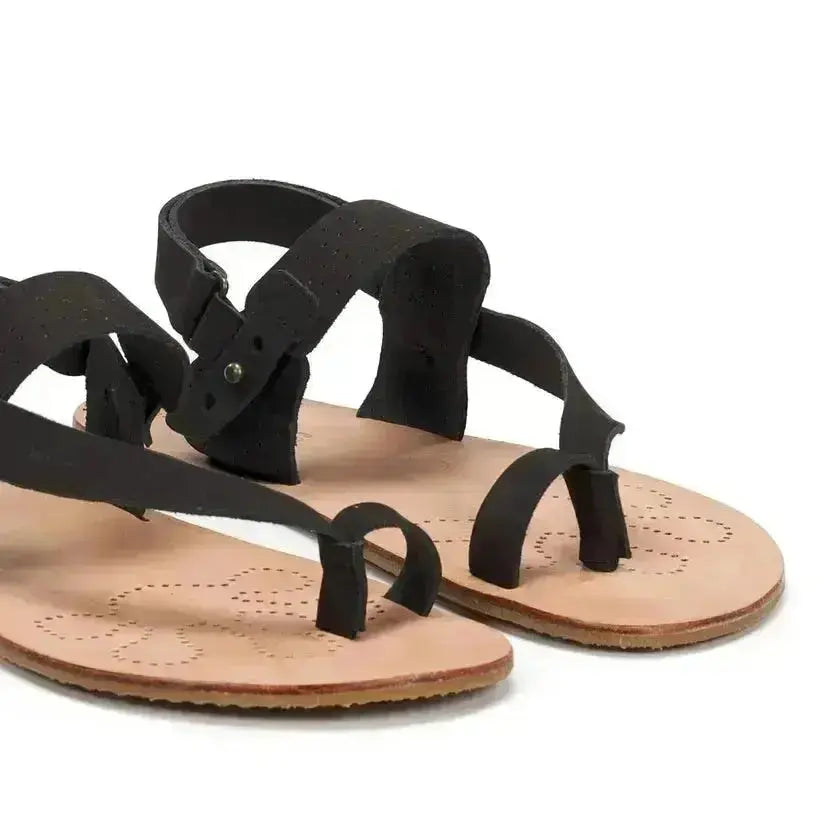 WAALS – Masai II Noir - Sandales barefoot homme