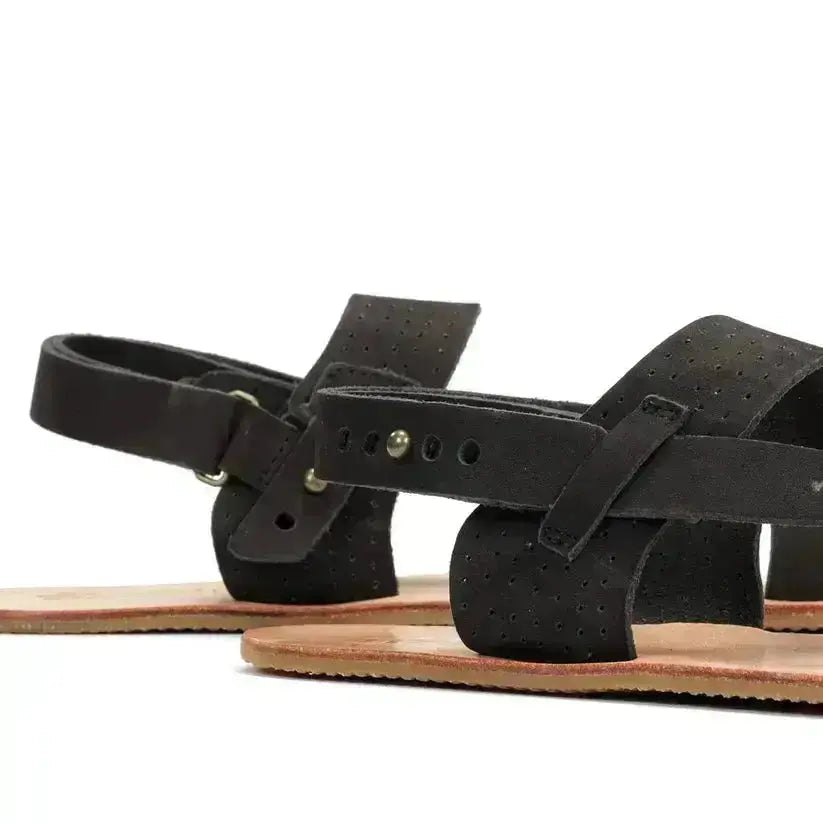 WAALS – Masai II Noir - Sandales barefoot homme