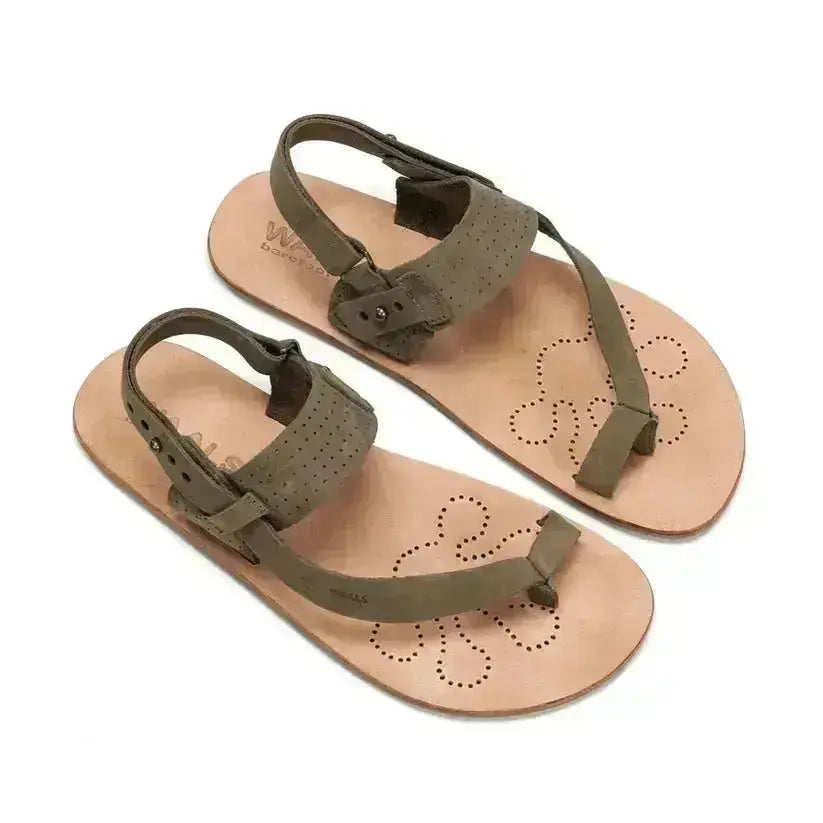 WAALS - Masai II Khaki - Sandales barefoot homme