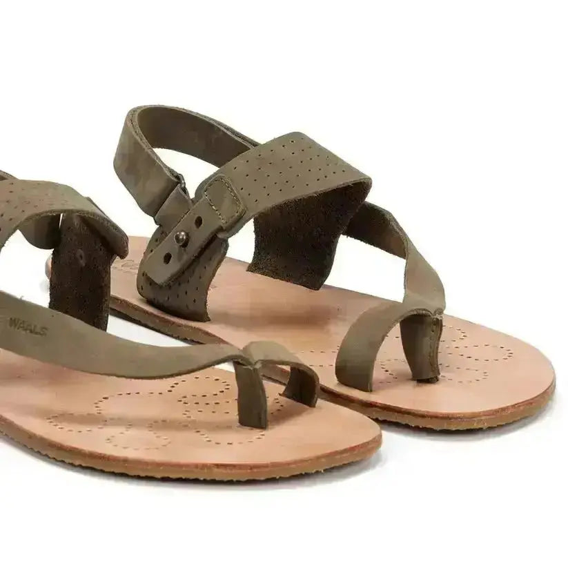 WAALS - Masai II Khaki - Sandales barefoot homme