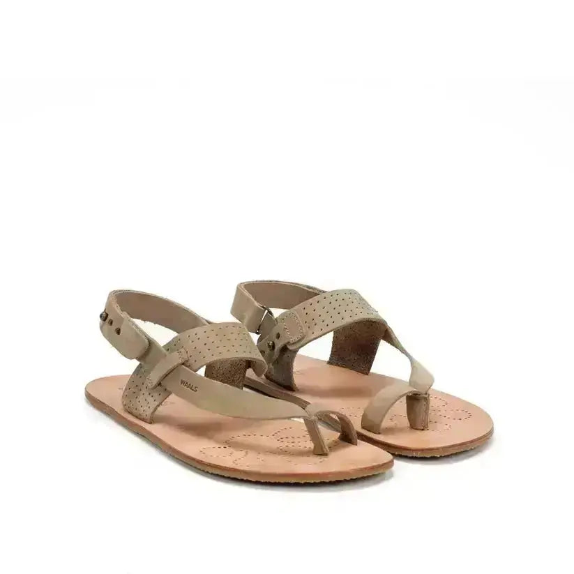 WAALS - Masai II Taupe - Sandales barefoot homme