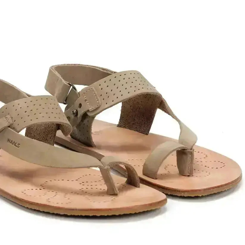 WAALS - Masai II Taupe - Sandales barefoot homme