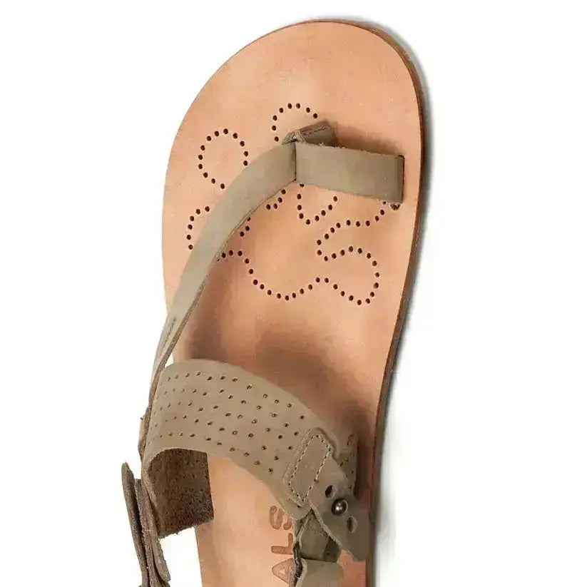 WAALS - Masai II Taupe - Sandales barefoot homme