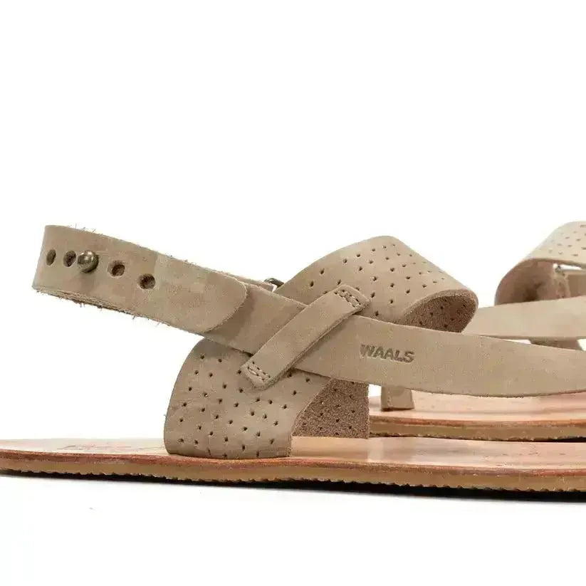 WAALS - Masai II Taupe - Sandales barefoot homme