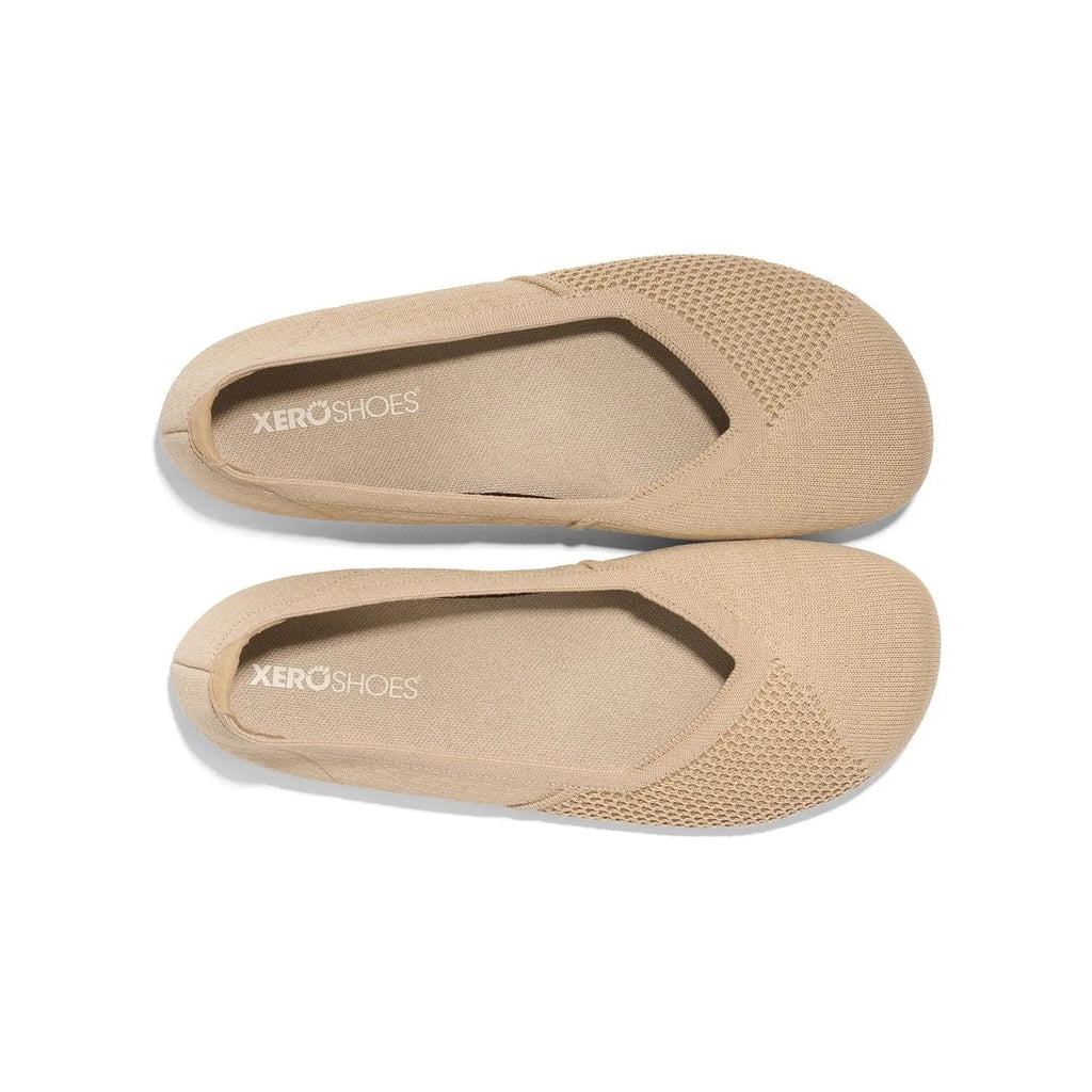 Xero Shoes - Phoenix - Knit Irish Cream - Bailarinas barefoot beige para mujer