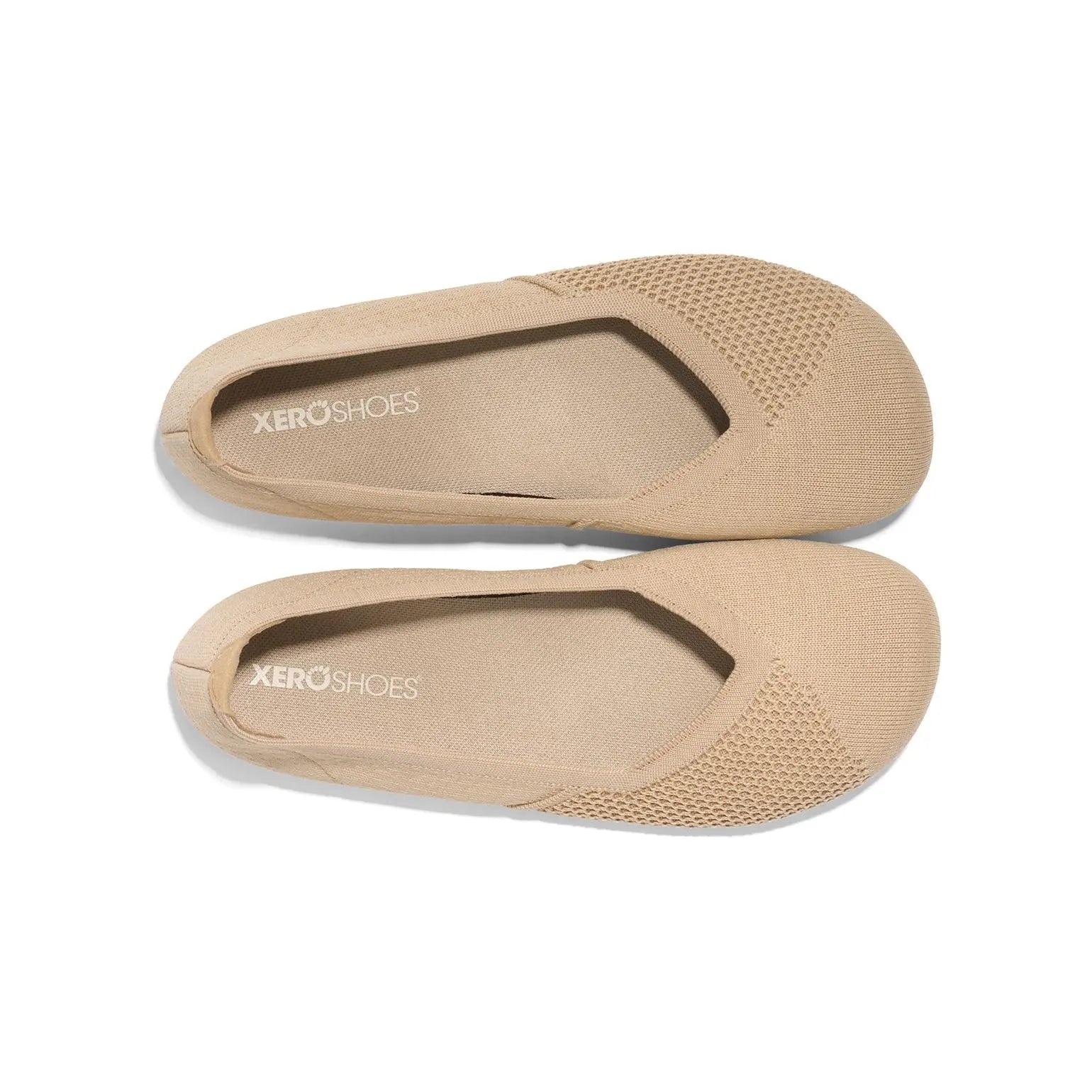 Xero Shoes - Phoenix - Knit Irish Cream - Bailarinas barefoot beige para mujer