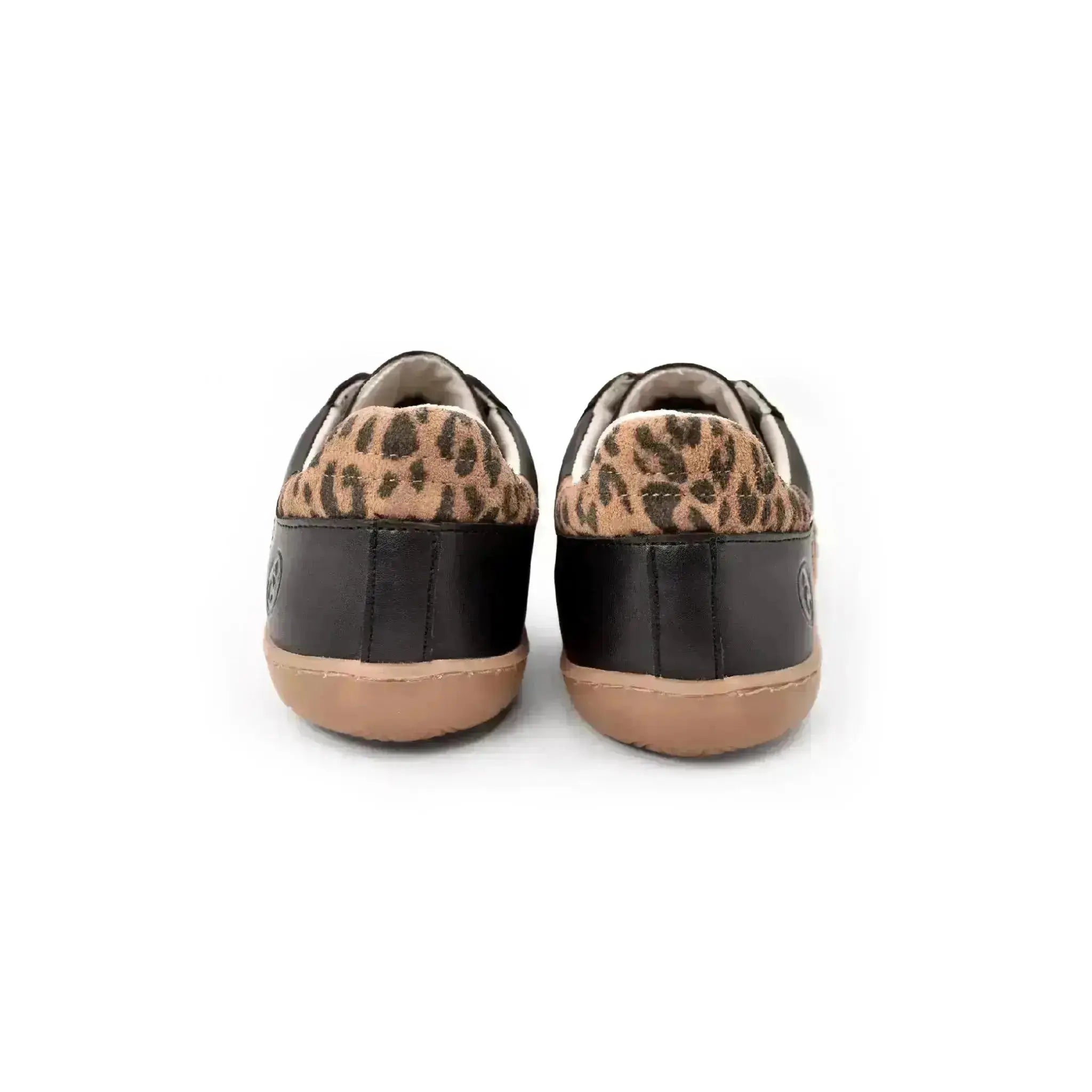 Coqueflex - Black Leopard - Zapatillas barefoot negras con animal print mujer