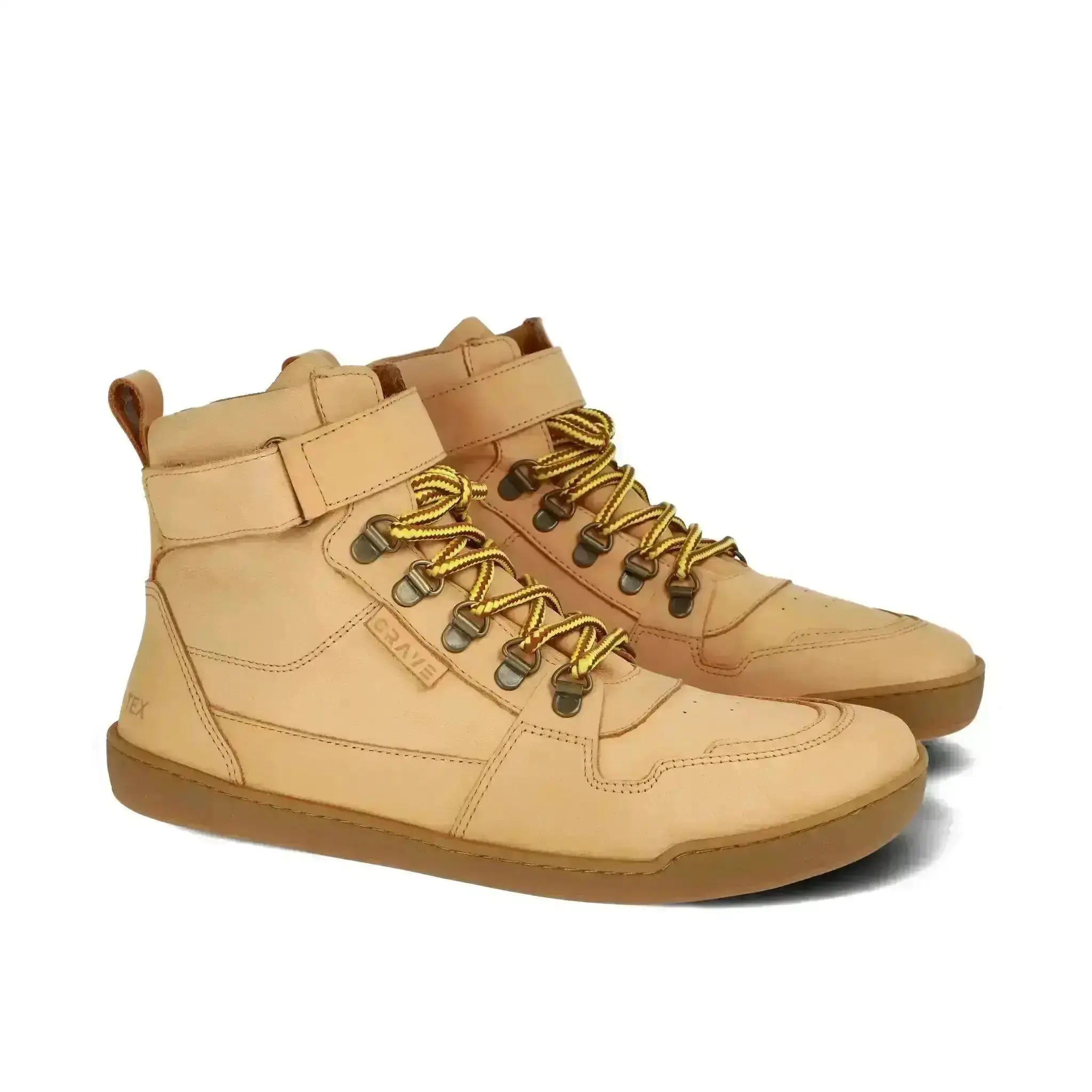 Crave - Glasgow 2.0 Cognac - botas barefoot con membrana unisex marrones