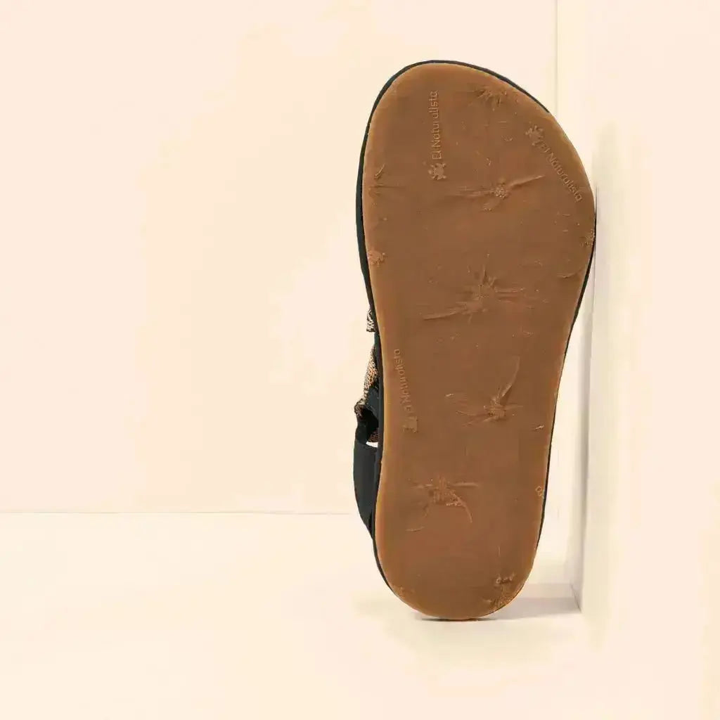El Naturalista - Satya Black - Sandalias barefoot de cordones negras para mujer