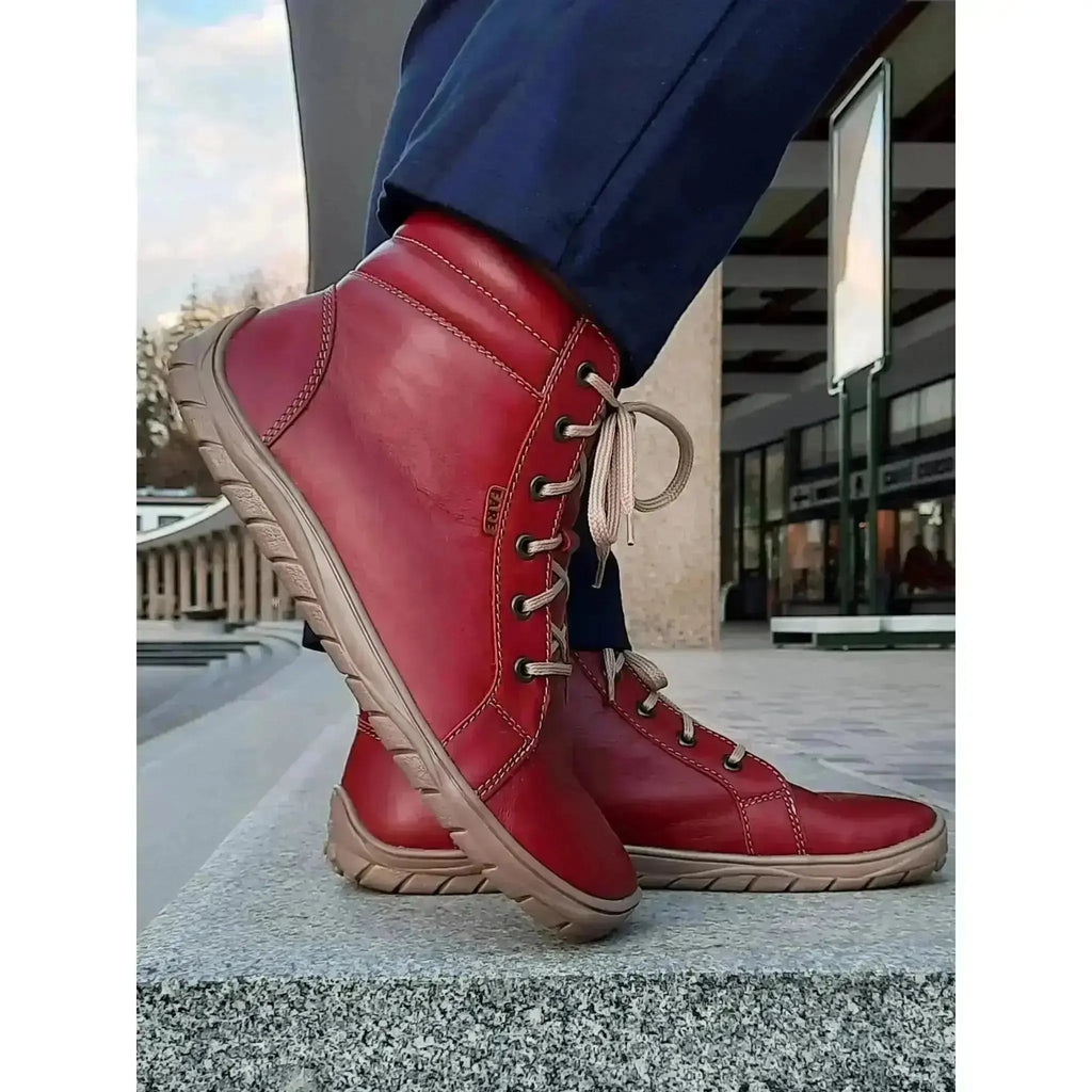 Fare Bare - AVILA All Year Arona Red - Botines barefoot sin forro unisex