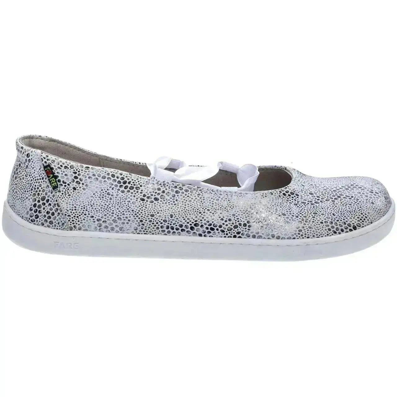 Fare Bare Ballerinas Silver White - Bailarinas barefoot de cuero para mujer plateadas