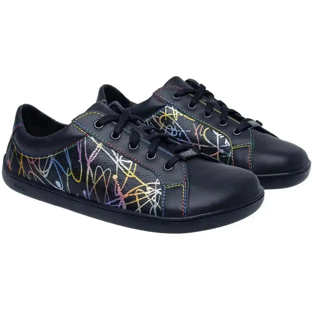 Fare Bare - Elegant Black Limited Edition - Zapatillas barefoot de piel para mujer negras