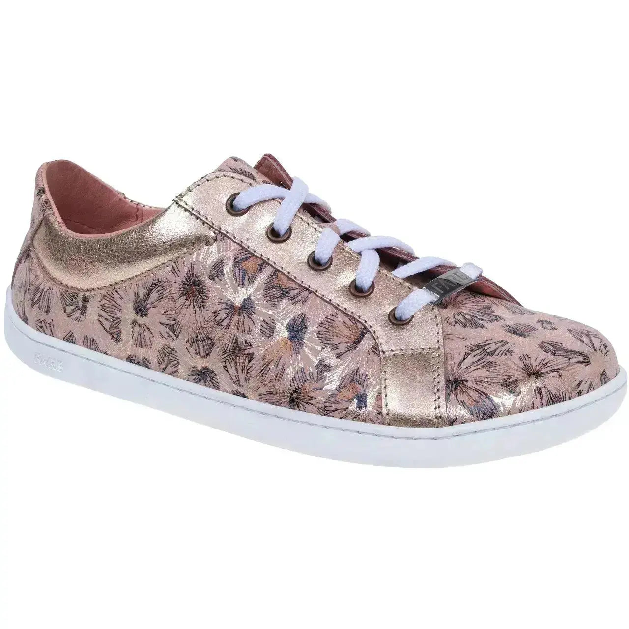 Fare Bare - Elegant Flowers Apricot Limited Edition - Zapatillas barefoot de piel de mujer
