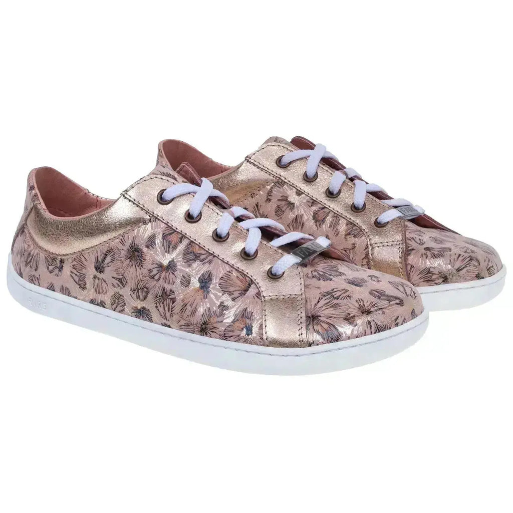 Fare Bare - Elegant Flowers Apricot Limited Edition - Zapatillas barefoot de piel de mujer