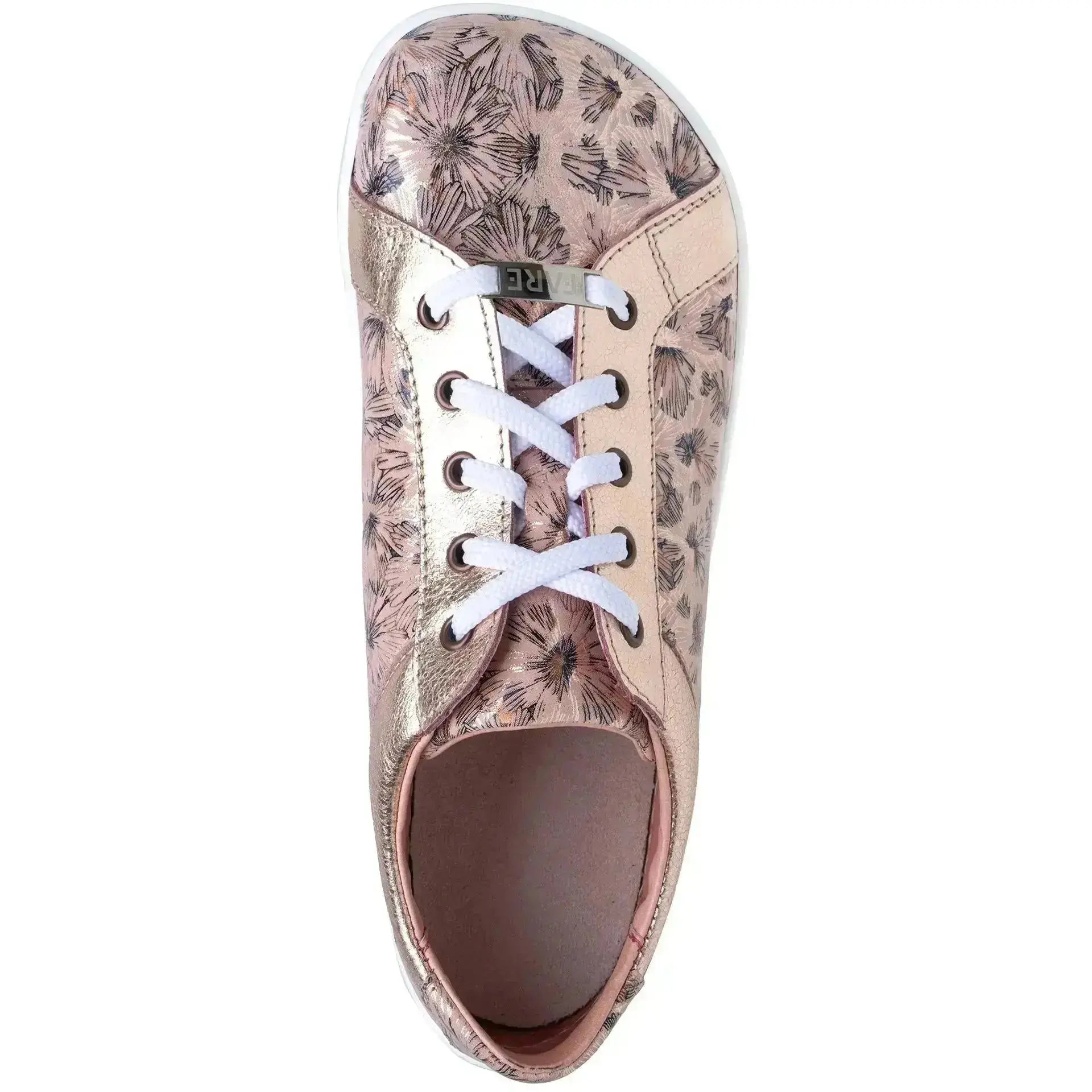 Fare Bare - Elegant Flowers Apricot Limited Edition - Zapatillas barefoot de piel de mujer