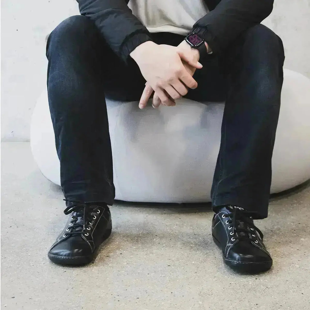 Fare Bare - Elegant Lugo Black - Zapatillas barefoot de piel unisex negras
