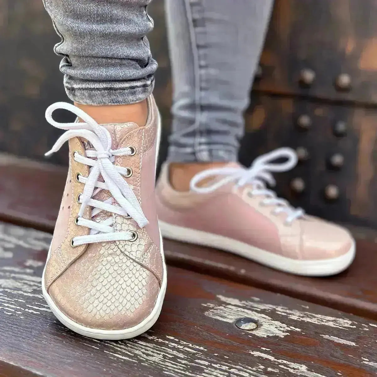 Fare Bare - Elegant Marbela Pink - Zapatillas barefoot de piel para mujer