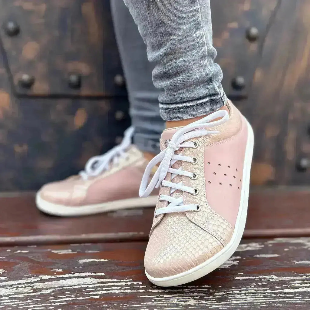 Fare Bare - Elegant Marbela Pink - Zapatillas barefoot de piel para mujer