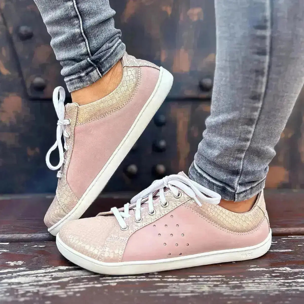 Fare Bare - Elegant Marbela Pink - Zapatillas barefoot de piel para mujer