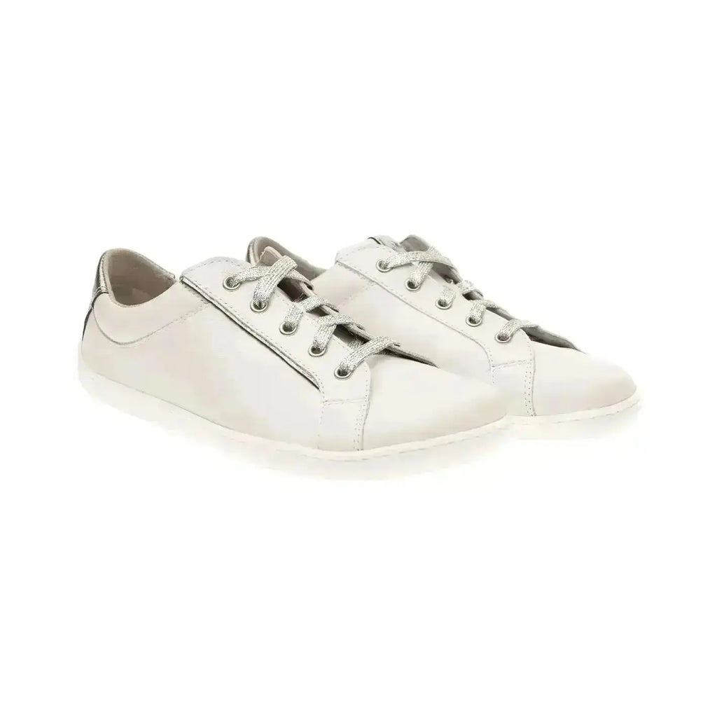 Fare Bare - Elegant Sella White - Zapatillas barefoot de piel para mujer blancas