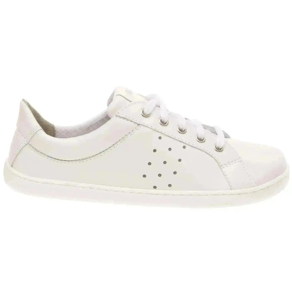 Fare Bare - Elegant Tiana White - Zapatillas barefoot de piel para mujer blancas