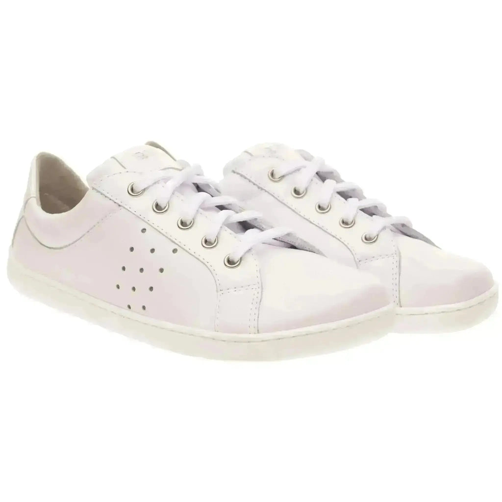 Fare Bare - Elegant Tiana White - Zapatillas barefoot de piel para mujer blancas