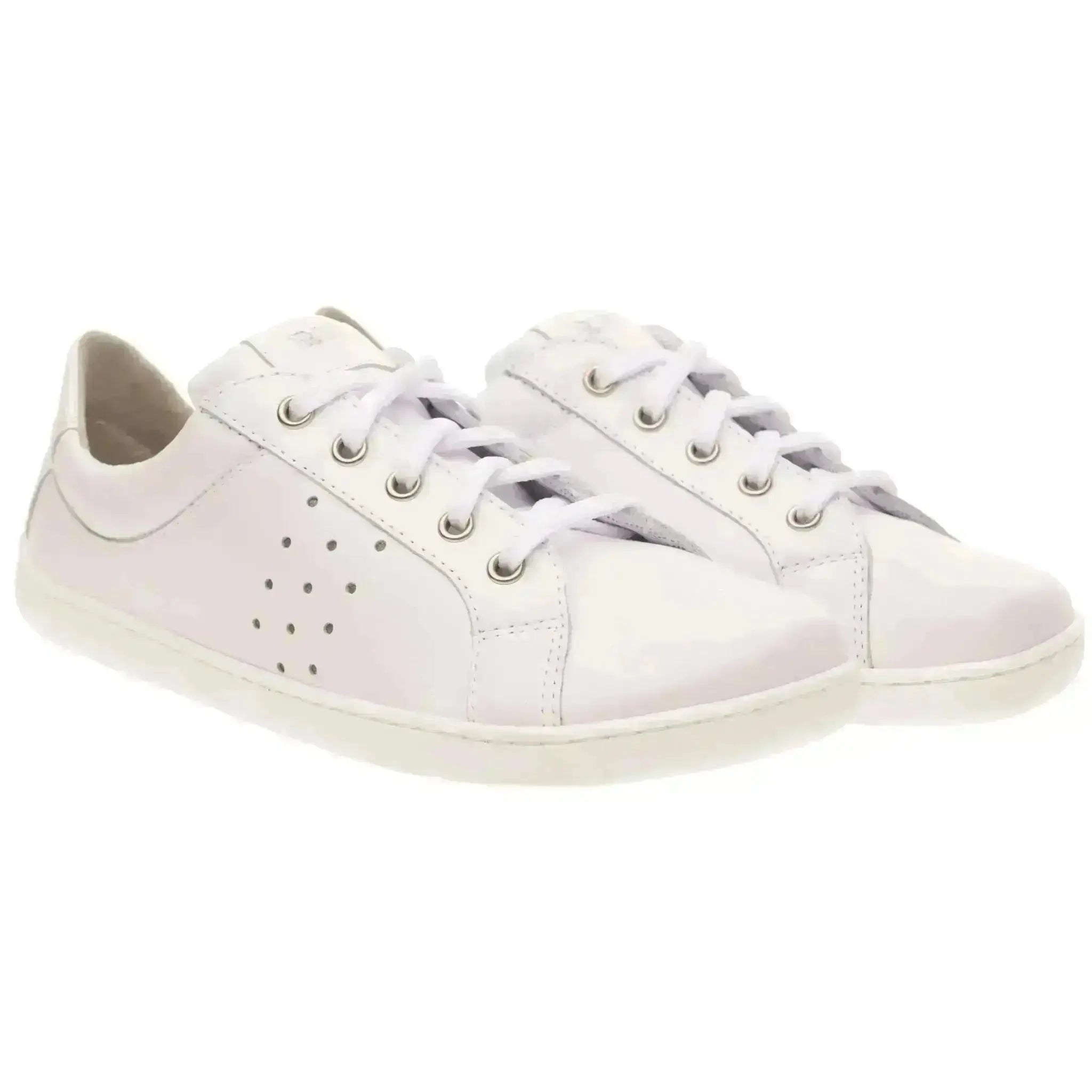 Fare Bare - Elegant Tiana White - Zapatillas barefoot de piel para mujer blancas