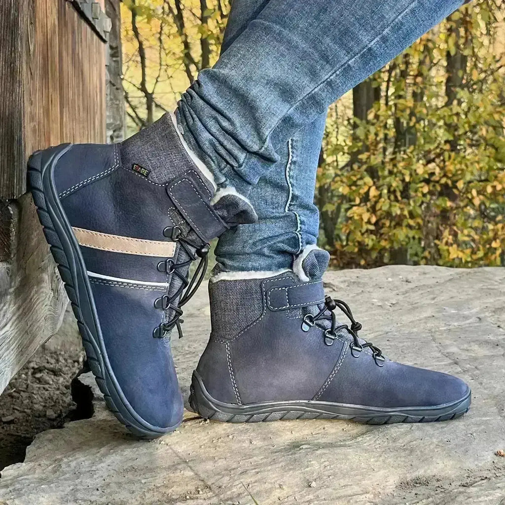 Fare Bare - Fjordky Hiver Imperméable Bleu - Bottines barefoot imperméables d'hiver