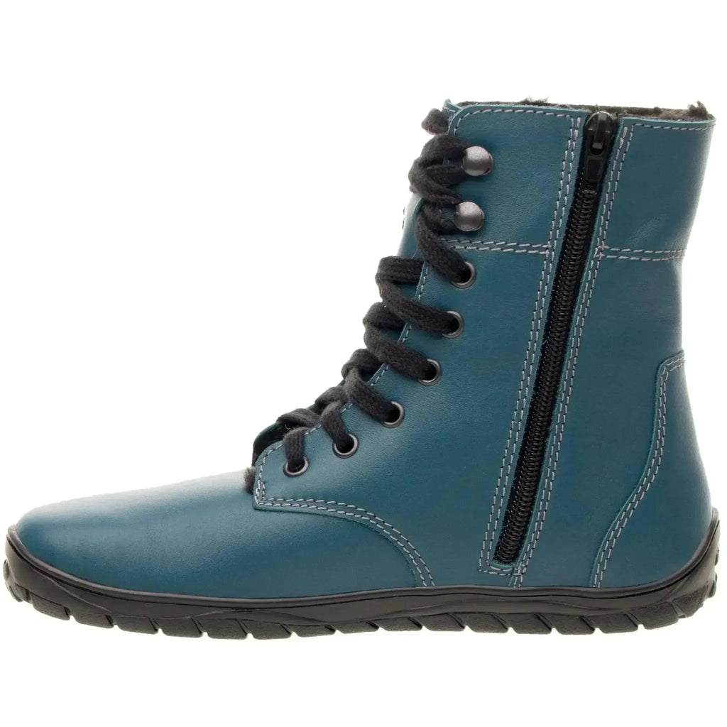 Fare Bare - Freya Winter Shoes Petrol - botas barefoot de invierno calientes unisex